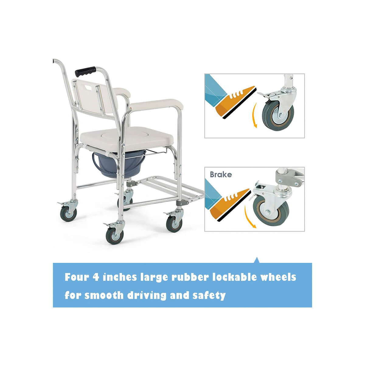 Medical Transport Wheelchair - Image 2